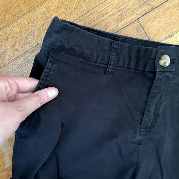 Faded Glory dark black chino summer shorts casual comfortable pockets - Picture 2 of 4